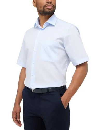 ETERNA Langarm Hemd COMFORT FIT Pinpoint unifarben - Hellblau, Gr. 41 EU - Herrenhemden in Comfort Fit mit Gala-Kent-Kragen, bügelfrei und ideal für jeden Anlass.