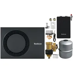 Buderus Wärmepumpen-Set Hybridsystem WLW-4 MB AH, HYC25, MAG18l für GB182.2/172.2 bis 35 kW