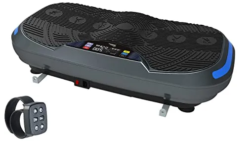 4D-Vibrationsplatte mit 3 Programmen und 2 Expandern - Vibrationsplatten für effektives Training, 300 W Leistung, bis 120 kg belastbar – ideal für Fitness und Muskelaufbau zu Hause.