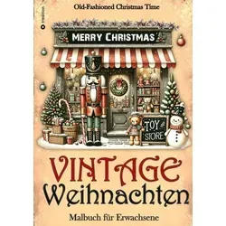 Malbuch Weihnachten - Malbuch für Erwachsene Vintage Weihnachten Malbuch