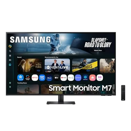 Samsung 43" Smart Monitor M7 (M70F) 4K UHD - Monitore: Gaming Hub für sofortigen Zugang zu Top Streaming-Diensten und Konsolen, ideal für Gamer und Entertainment-Enthusiasten.