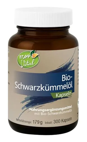 Kopp Vital ® Bio-Schwarzkümmelöl / 250 mg / 300 Kapseln