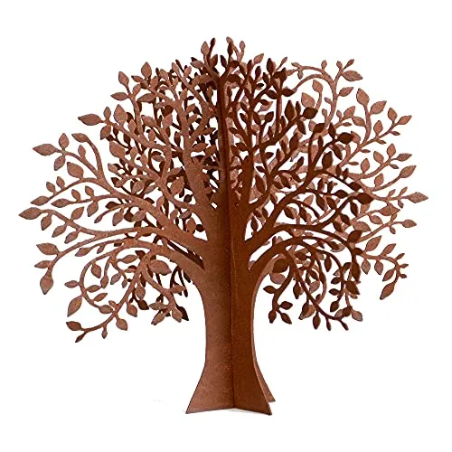 UNUS Garden Rost Deko Baum, Gartendeko Edelrost, Tischdeko Metall Rostoptik, 2 Steckelemente (Klein)