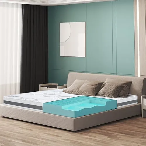 THE WHITE STONE Einzelne Matratze 90x150 - Antibakteriell & Anti-Allergie - Sonstige Matratzen – Ergonomische Matratze mit termosensitivem Material für optimalen Schlafkomfort und Unterstützung der Körperhaltung.