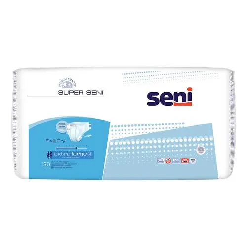 Seni Super Inkontinenzhose XL - Atmungsaktive Lösung für Blasenschwäche - Inkontinenzhosen für mittlere Blasenschwäche, mit elastischen Klettverschlüssen, Auslaufschutz und Nässeindikator für sicheren Tragekomfort.