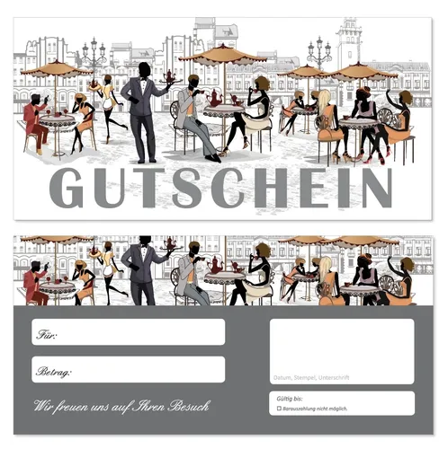Geschenkgutscheine (Straßencafe-689) Gutscheine Reisen Urlaub Gastronomie 200
