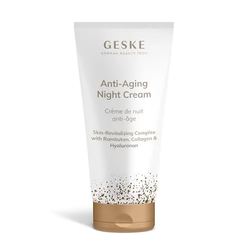 GESKE | Anti-Aging Night Creme | Feuchtigkeitscreme mit Hyaluron | Antifaltencreme | Feuchtigkeitsspendende Hautcreme | Vegane Formel ohne Tierversuche | Ergänzt GESKE SmartAppGuided™ Devices