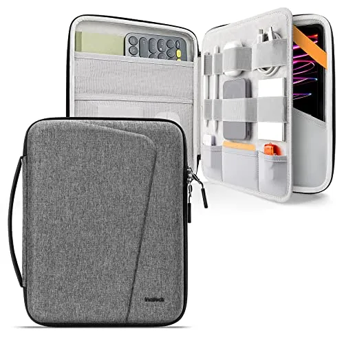 Inateck Hartschalen Tablet-Hülle für 12,9 Zoll iPad Pro - Gerätehülle aus robustem Polyester, schützt Ihr iPad Pro und bietet gleichzeitig ein elegantes Design in Grau.