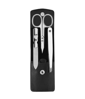 Zwilling Maniküre-Set Classic 97440-004-0 - 3-teiliges Maniküre-Etui aus echtem Leder, inkl. Nagel- und Hautschere, Saphir-Nagelfeile und schräger Pinzette - ideal für die tägliche Pflege und perfekt für Reisen.