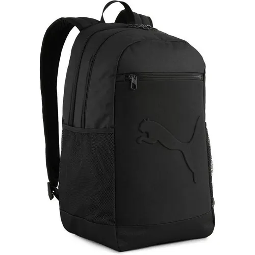 PUMA BUZZ Backpack - Unisex Mehrlagige Rucksäcke - Stylischer Rucksack in PUMA Black, ideal für Schule und Freizeit mit praktischem Mehrlagen-Design und gedrucktem Logo.