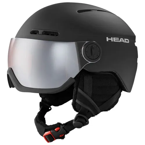 HEAD KNIGHT Helm 2025 black - XS/S - Skihelme & Snowboardhelme mit auswechselbarem Visier, ideal für Brillenträger. Perfekter Schutz und hervorragende Belüftung für ein angenehmes Kopfklima bei jedem Wetter.