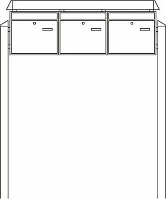 Burg Wächter 84101 Ni/ANT Dual-Front Briefkasten-Anlage - Edelstahl Briefkastenanlage zum Einbetonieren, bietet hohe Stabilität und viel Platz für Ihre Post.