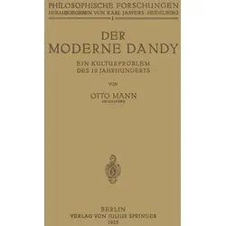 Der Moderne Dandy von Otto Mann / Springer Berlin Heidelberg / Taschenbuch