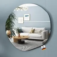 Albatros Designerspiegel Asymmetrisch 66 x 63 cm – Moderner Wand- und Türspiegel - Dekorative Wandspiegel in einzigartiger asymmetrischer Form, ideal für kreative Raumgestaltungen und einfache Installation für ein stilvolles Ambiente.