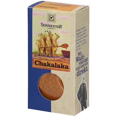Sonnentor Chakalaka Gewürz 65 g - Entdecke die südafrikanische Gewürzmischung mit Paprika und Kurkuma. Perfekt zum Marinieren und Würzen von Grillgerichten, Couscous und Falafel. Hol dir den einzigartigen Geschmack in deine Küche!