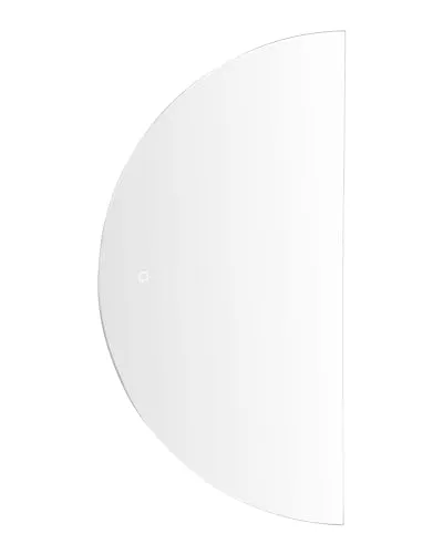 Badspiegel mit LED-Beleuchtung Silber 50 x 100 cm halbrund - Badezimmer Wandspiegel mit moderner LED-Beleuchtung, Antibeschlag-Funktion und hochwertiger Verarbeitung für langlebige Nutzung und einfache Reinigung.