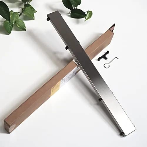 WITEN&NOCK Abdeckung für 50cm Duschrinne - Duscharmaturen, rostfreier Edelstahl mit Klasse AISI 316, beliesbar für optimalen Wasserabfluss, inklusive Demontageschlüssel.