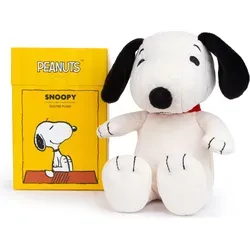 Snoopy – Gesteppter Snoopy in Geschenkbox – 17cm – Weiß - Kuscheliger Snoopy von Peanuts, liebevoll in einer Geschenkbox verpackt. Hergestellt aus recyceltem Polyester und ideal zum Knuddeln und Sammeln. Perfektes Geschenk für Snoopy-Fans!
