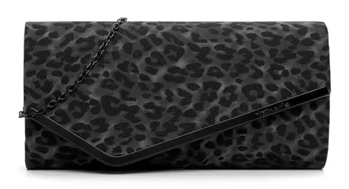 Tamaris Amalia Leo Clutch Darksilver – Elegante Abendtasche - Moderne Tamaris Clutch mit geräumigem Fach für Ihre Essentials. Stilvolles Design in Darksilver, ideal für besondere Anlässe. Maße: 26 x 13 x 5 cm.