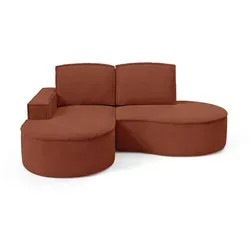 Ecksofa Flow in Rot – Modernes Design für Ihr Zuhause - Polstermöbel – Ecksofa Flow überzeugt durch seine moderne, organische Form und hochwertigen Bezug, ideal zum Entspannen. Maße: B: 210 cm, H: 88 cm.