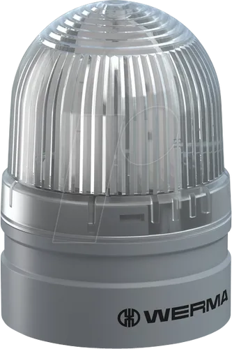 WERMA Mini TriColour 24VAC/DC RD/YE/GN - Signalgerät der EvoSIGNAL-Serie, kompakte LED-Multicolour-Leuchte für enge Räume, bietet drei Farben in einem Produkt (rot, gelb, grün), Montageadapter separat erhältlich.