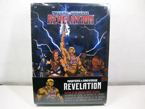 Masters Of The Universe Revelation Adventskalender - Adventskalender für Erwachsene mit He-Man und Skeletor, gefüllt mit exklusiven Motu-Utensilien für ein fantastisches Weihnachten 2022.
