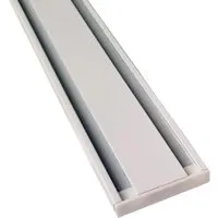 Bestlivings Vorhangschiene Aluminium Weiß 2 Lauf 90 cm