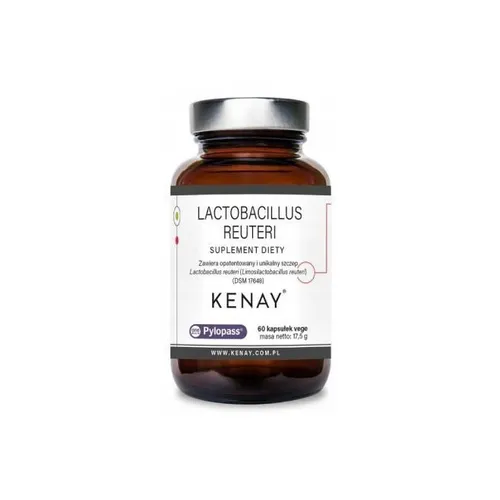 KENAY Lactobacillus reuteri 60 Kapseln - Nahrungsergänzungsmittel mit Pylopass-Technologie, die den H. pylori-Stamm widersteht und die Magenflora unterstützt. Ideal für eine gesunde Verdauung.