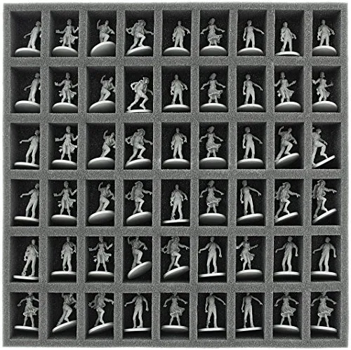 Feldherr AG035ZC02 35 mm Schaumstoffeinlage mit 54 Fächern kompatibel mit Zombicide Brettspiel Box