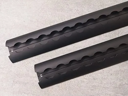2X 2 m Airline Schiene halbrunde Form, schwarz eloxiert C35, Alu-Airlineschiene, Zurrschiene Made in Germany