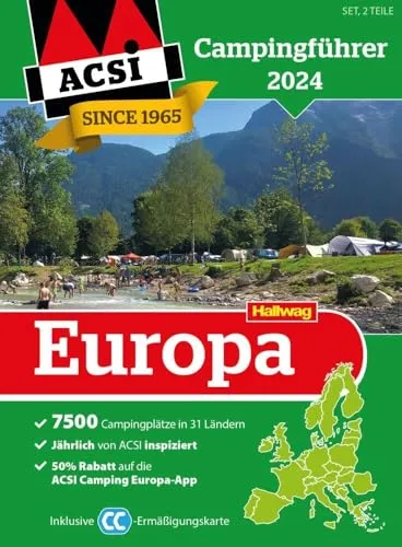 ACSI Campingführer Europa 2024: 2 Bände mit Ermäßigungen - Freizeit, Haus & Garten - Entdecken Sie die besten Campingplätze in Europa mit der ACSI CampingCard für exklusive Rabatte.