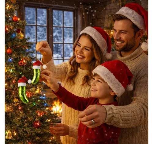 Deggelbam Christbaumschmuck Gurken Weihnachtstradition Christbaumgurken, Handgefertigt - Mundgeblasenes Glas