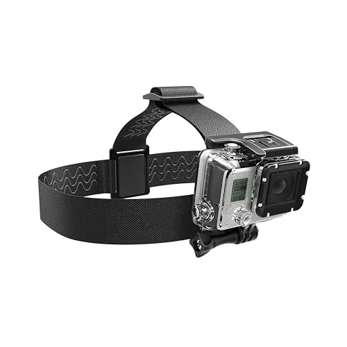 SABRENT GoPro/Action cam Kopfband Halterung, Actioncam Kopfgurt Sport & Outdoor Kompatibel mit GoPro Hero 10, 9, 8, 7, Max, Fusion, Hero (2018) 6, 5, 4, Session, DJI, Osmo, Action Kameras (GP-HDST)
