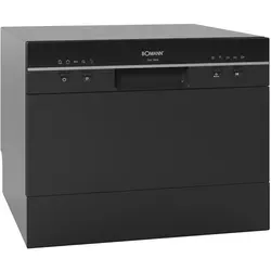 Bomann® Mini Geschirrspüler TSG 7405 schwarz - Kompakte Geschirrspülmaschine für kleine Küchen und Camping, ideal für 6 Maßgedecke. Mit 5 Programmen und Überlaufsicherung für perfekte Reinigungsergebnisse.