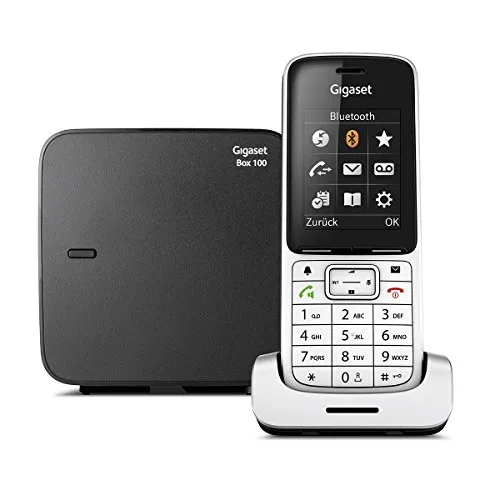 Gigaset SL450 Telefon - Schnurlostelefon / Mobilteil - mit Farbdisplay - Freisprechen - Design Telefon / schnurloses Telefon - platin schwarz