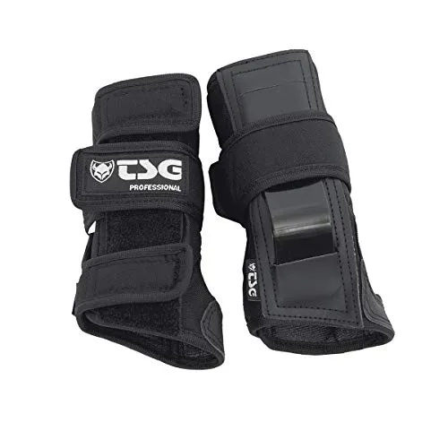 TSG Handgelenkschoner Wristguard Professional, Schwarz, Größe S - Hochwertiger Handgelenkschoner mit herausnehmbarer PE-Handgelenkschiene. Das vorgeformte Design und die 360° Klett-Straps sorgen für optimalen Komfort und sicheren Halt.