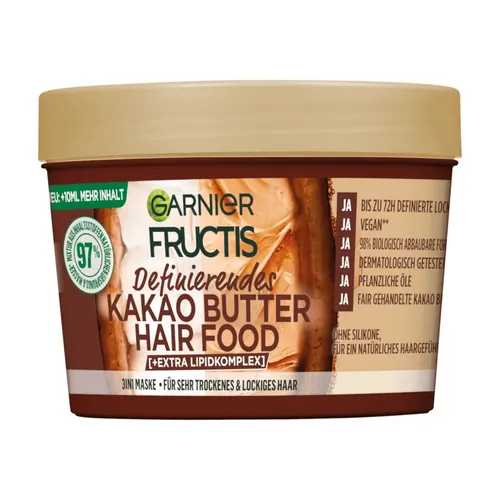 Garnier Fructis Haarkur Kakao Butter Hair Food 3in1 Maske, 400 ml