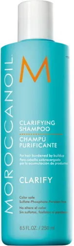 Moroccanoil Clarifying Shampoo 250 ml - Reinigendes Shampoo für gesundes Haar, entfernt Ablagerungen von Stylingprodukten und Umweltverschmutzungen. Ideal vor chemischen Behandlungen, mit nährenden Inhaltsstoffen wie Arganöl und Keratin.