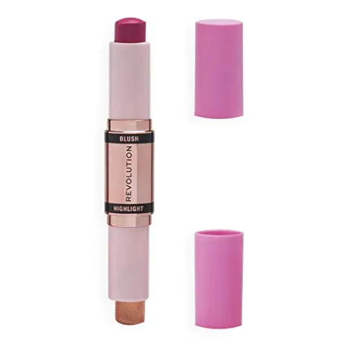 Makeup Revolution, Blush & Highlight Stick, Golden Shine, Face Blusher and Highlighter, 4.3g