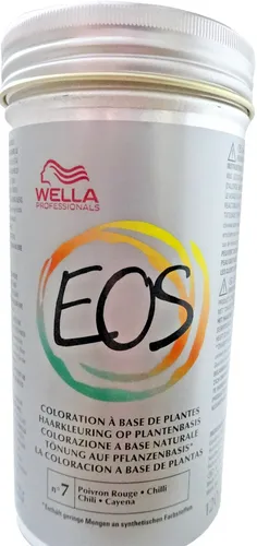 Wella Professionals EOS Tönung auf Pflanzenbasis 120 g - 7 Chili - Haarfarbe auf pflanzlicher Basis, sanft zur Haarstruktur und ohne schädliche Inhaltsstoffe. Ideal für natürliche Farbauffrischung und glänzendes Haar.