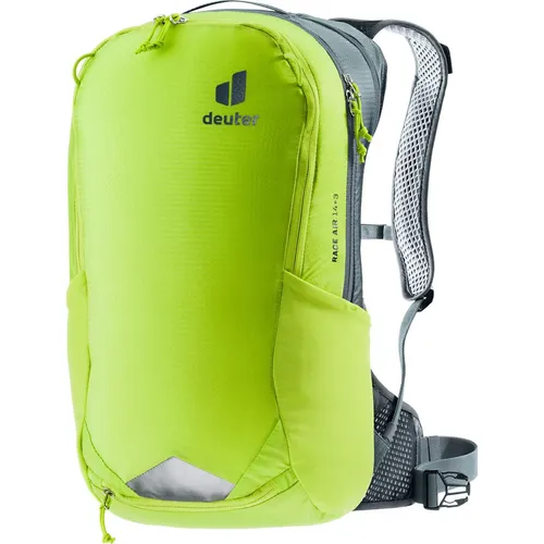 deuter Race Air 14+3 Fahrradrucksack - Fahrradrucksack mit stufenlos justierbarem Brustgurt und ergonomischen Hüftflossen für optimalen Sitz. Volumenerweiterung um 3 L und Vorrichtung für Trinksystem machen ihn zum idealen Begleiter für Radfahrer.
