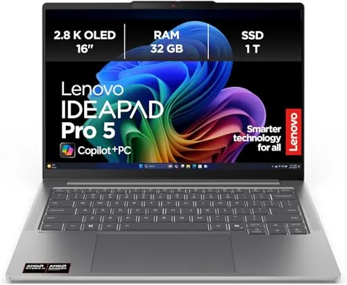 Lenovo IdeaPad Pro 5 16" - Hochleistungs-Laptop mit Ryzen AI 7 - Laptops mit 32GB RAM und 1TB SSD für blitzschnelles Multitasking und beeindruckende Grafikleistung, perfekt für Kreative und Profis.