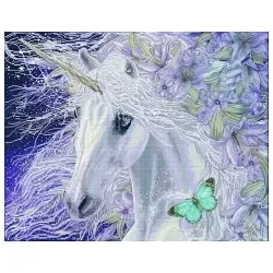 DIAMOND DOTZ - Diamond Painting Einhorn Lilien