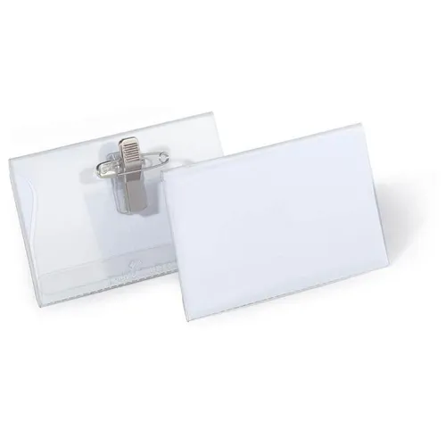 DURABLE 5 Namensschilder mit Kombiklemme 9,0 x 5,4 cm