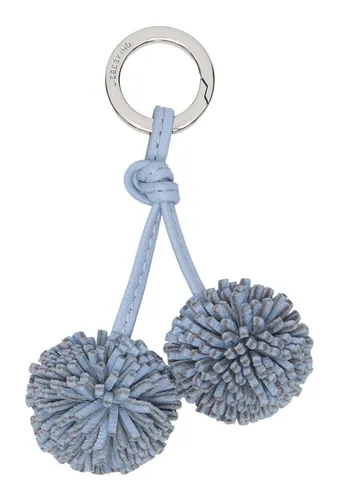 LIEBESKIND BERLIN Pom Pom 2 Pendant Schlüsselanhänger Blue Denim hellblau Neu