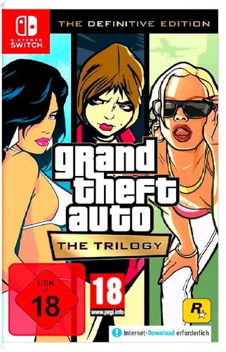 Grand Theft Auto: The Trilogy - Definitive Edition für Nintendo Switch - PC- & Videospiele, erlebe die legendären GTA-Klassiker in neuem Glanz mit verbesserter Grafik und Gameplay auf der Nintendo Switch.