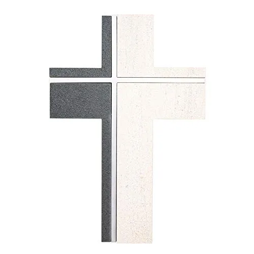 Fritz Cox® Steinkreuz, hochwertige Handarbeit, in Deutschland gefertigt, modernes Wandkreuz aus Stein (320063)