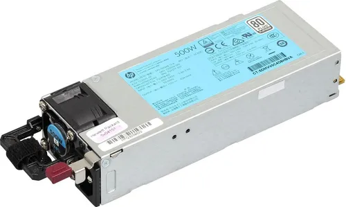 HP 754377-001 500W Flex Slot Netzteil - Netzteil mit 500W Leistung, 80 PLUS Platinum Effizienz und Hot-Plug-Funktionalität – ideal für unterbrechungsfreie Stromversorgung in Unternehmensumgebungen.