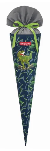 Step by Step Schultüte Wild T-Rex Taro - 70 cm Höhe, 5L Füllvolumen, aus recycelten PET-Flaschen, umweltfreundlich und perfekt passend zum Schulranzen