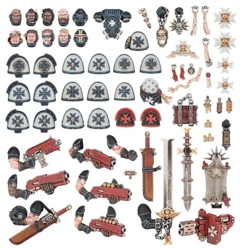 GW Warhammer 40k Black Templars UPGRADES & ABZIEHBILDER - 40K Miniaturen für Black Templars, inklusive detaillierter Upgrade-Optionen für deine Armee und abziehbarer Bilder für individuelles Design.